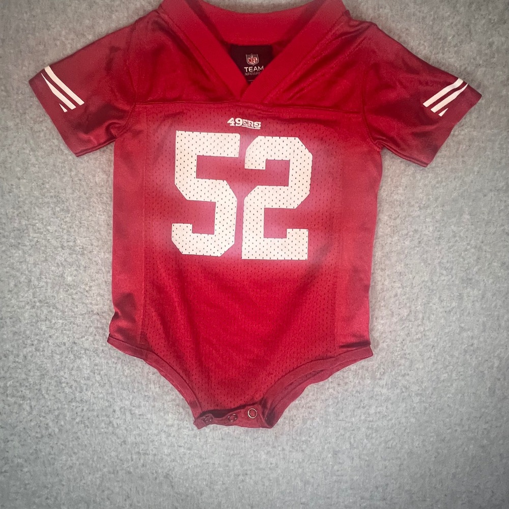 49ers Jersey 6mo-9mo Bodysuit Baby Patrick Willis 52 Football NFL Team Apparel